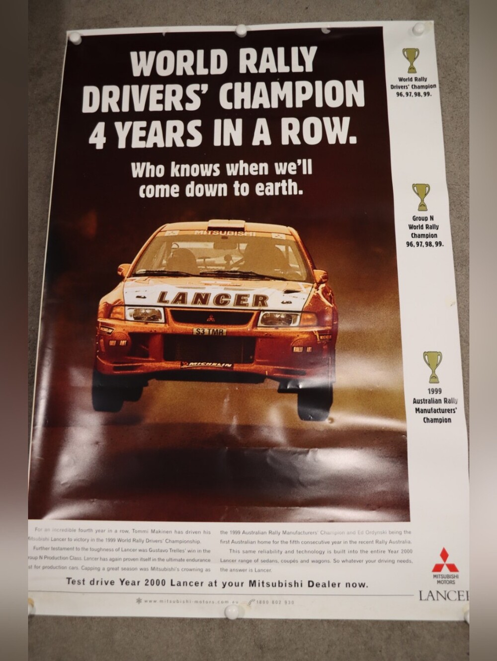 60"×40" Mitsubishi Lancer Rally Poster From 2000